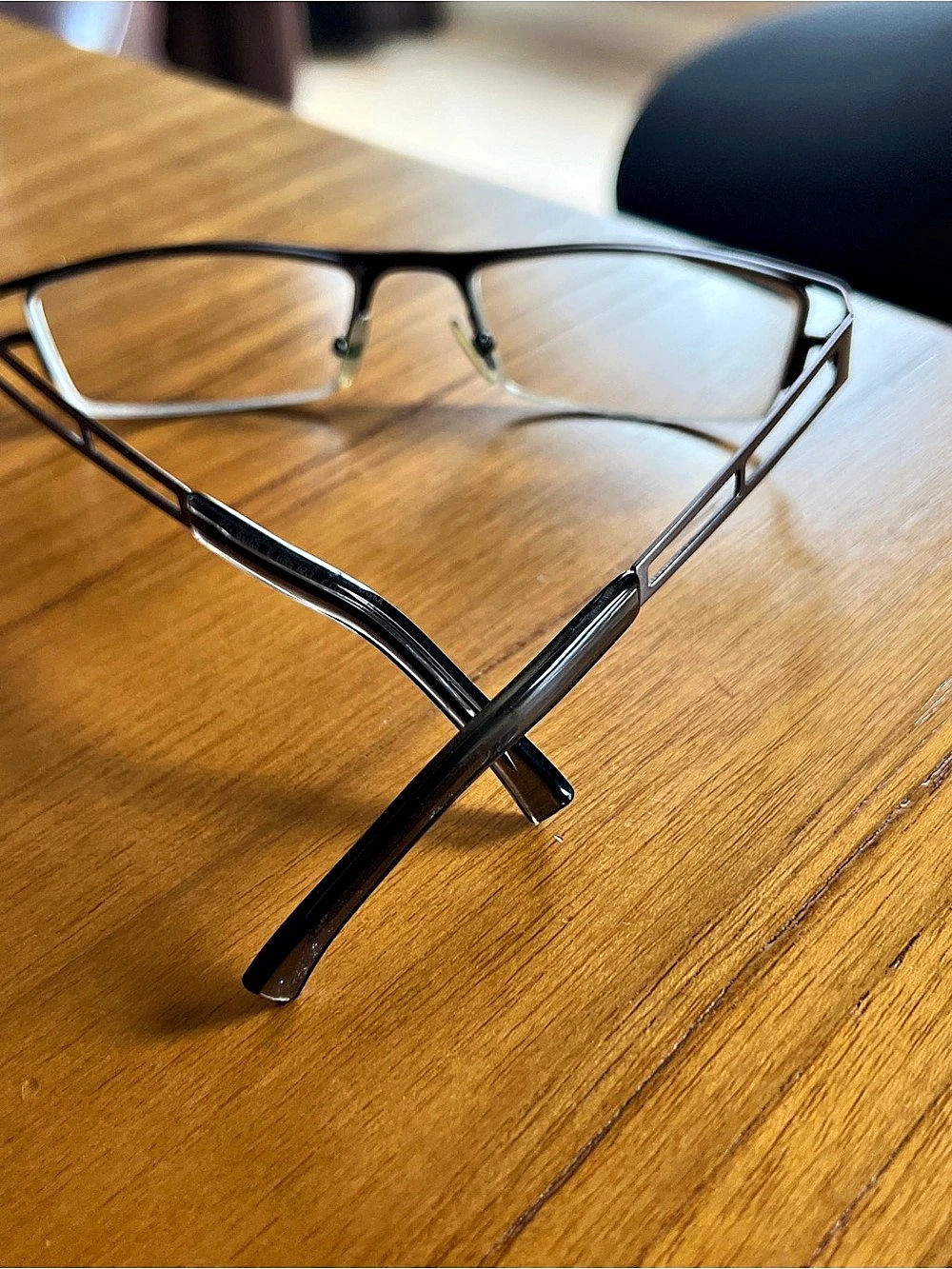 Guys Only Mod. 3013 - Made in Germany Rectangle Slate/Copper Glasses - Clean